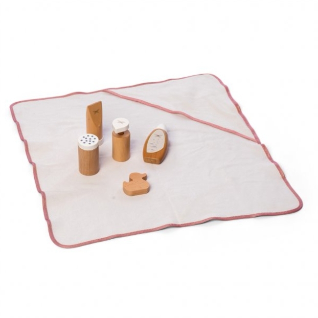 Set soins &amp; bain - Jeu en bois pour poupée